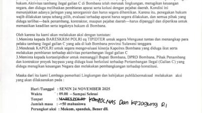 Dugaan Skandal Kolusi Galian C di Kabupaten Bombana, PLKP Resmi Siapkan Laporan ke Mabes Polri